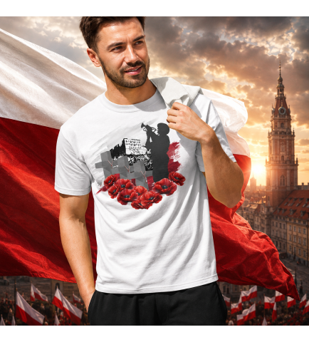KOSZULKA PATRIOTYCZNI CZERWONE MAKI